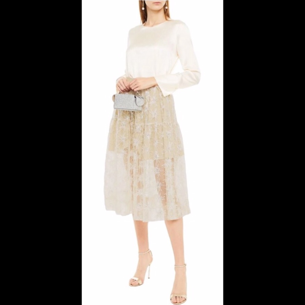 Maje Jizio Sequined Star Midi Skirt